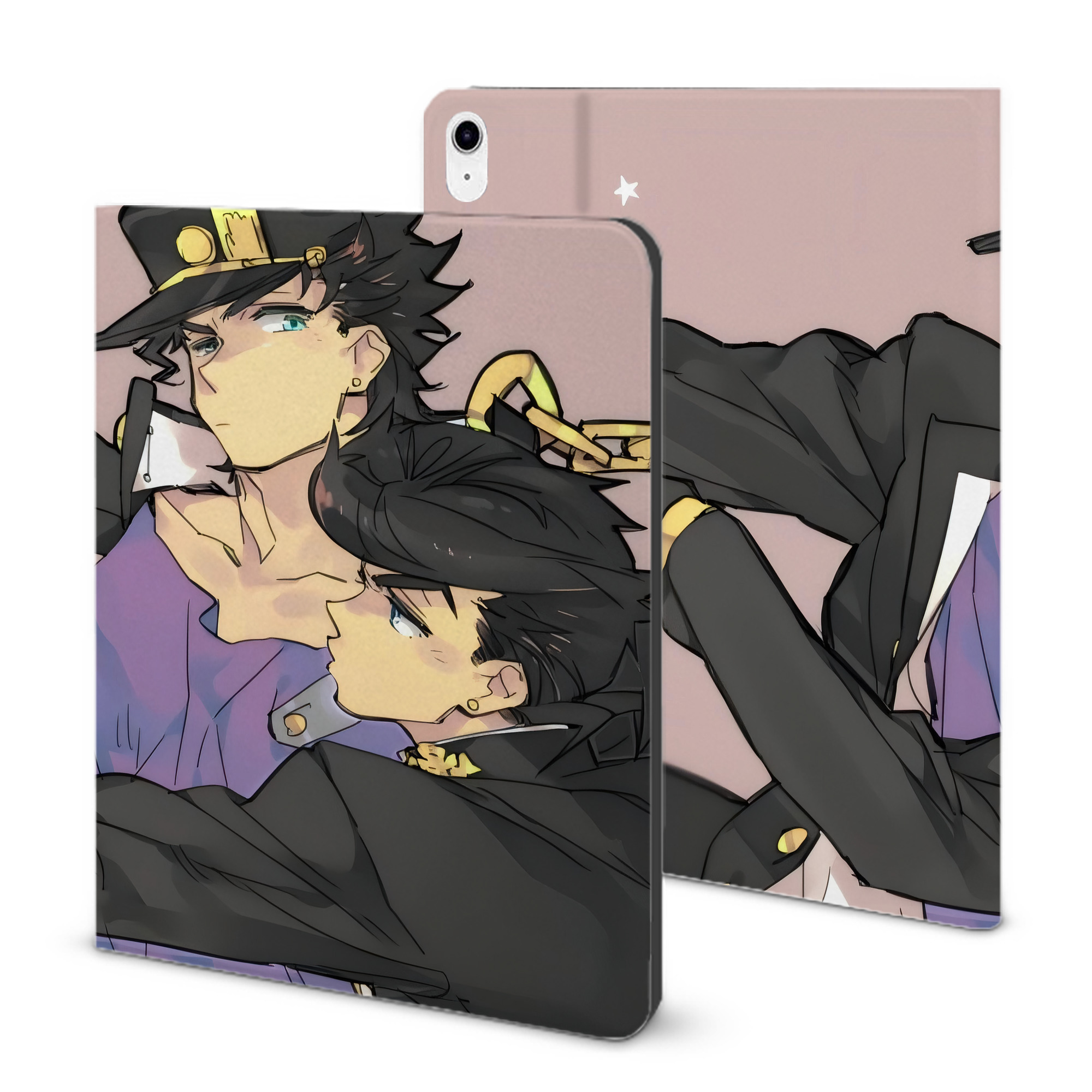（画像用） ジョジョの奇妙な冒険 JoJo's Bizarre Adventure IPad ケース ブック型 PUレザー TPU 耐衝撃 軽量 薄型 ペン収納なし 全面保護 IPad 各モデル対応